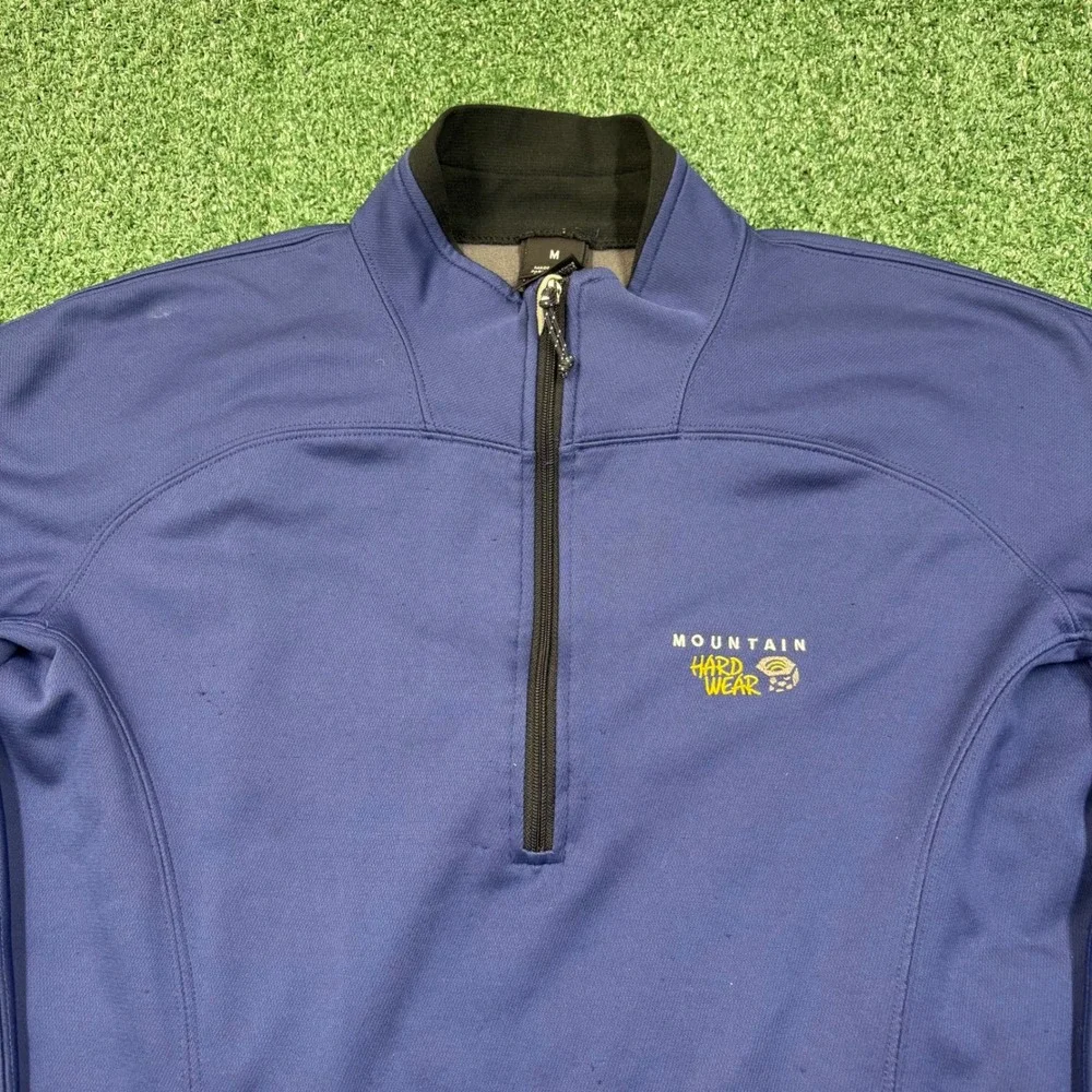 Vintage Mountain Hardwear Gore Windstopper 1/4 Zip Pullover Jacket Blue Mens M